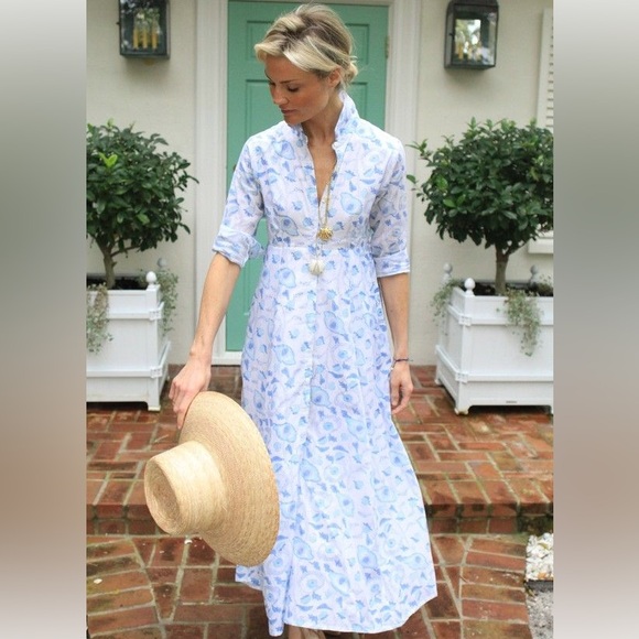 Julia Amory Dresses & Skirts - Julia Amory | The Julia Amory Shirt Dress - Lapis Buttercup Size Small